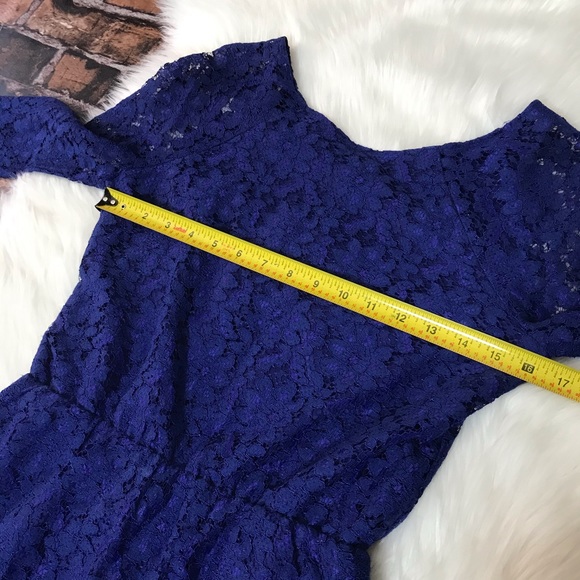 DV Dolce Vita Blue Lace Long Sleeve Sheath Dress - Picture 3 of 12